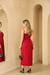 Vestido Midi com Laço e Fenda - Elegante para Festas na internet