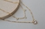 Colar Coração com Choker Duplo Três Corações Banho de Ouro 18k na internet