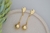 Brinco Palito Ponta de Esfera Banho de Ouro 18k - comprar online