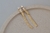 Brinco Fita com Zircônias Banho de Ouro 18k