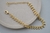 Pulseira Folhas Duplas Texturizada Banho de Ouro 18k - comprar online
