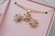 Conjunto Flor Pétalas Coloridas Banho de Ouro 18k na internet