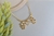 Colar Coração e Casal Cravejado Banho de Ouro 18k - comprar online