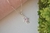 Colar Menina Zircônia Rosa Prata 925