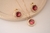 Conjunto Circulo Fúcsia Cravejado Banho de Ouro 18k