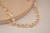 Pulseira Infantil Dupla Pérola e Elos Corações Banho de Ouro 18k