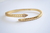 Bracelete Cobra Escama com Zircônias Banho de Ouro 18k