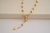 Pulseira Terço Mini Bolinhas Banho de Ouro 18k