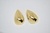Brinco Médio Gota Lisa Banho de Ouro 18K - comprar online