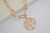 Pulseira de Elos Pingente Árvore da Vida Banho de Ouro 18k