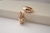 Argola Abaulada com Linha em Zirconias Banho de Ouro 18k