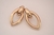 Brinco Gota Oval Vazada Banho de Ouro 18k