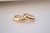 Argola Media Retangular Lisa Banho de Ouro 18k