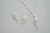 Conjunto Folha Cravejada Prata 925 - comprar online