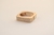 Anel Quadrado Cravejado Zircônias Incolor Banho de Ouro 18k - comprar online
