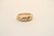 Anel Abaulado Círculos Zircônias Incolor Banho de Ouro 18k