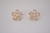 Brinco Flor Cristal Banho de Ouro 18k