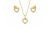 Conjunto Coração Cravejado Banho de Ouro 18k