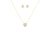 Conjunto Ponto de Luz Banho de Ouro 18k