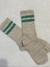 media 3/4 beige rayas verdes
