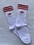 media 3/4 adidas blanca rayas roja