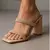 Salto Pregado Tamanco Salto Bloco Alto Grosso Brilho Strass Sandália Feminina Salto Pregado - comprar online