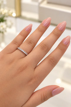 ANEL MOISSANITE MEIA ALIANÇA 2MM - comprar online