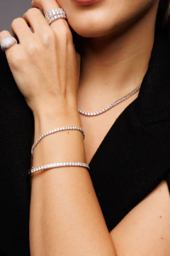 PULSEIRA MOISSANITE RIVIERA 3MM 17CM - Dohra Eleganza