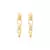 Brinco Meia Argola Quadrados Orgânicos Dourado