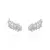 Brinco Earcuff Folha Cravejada no Ródio Branco