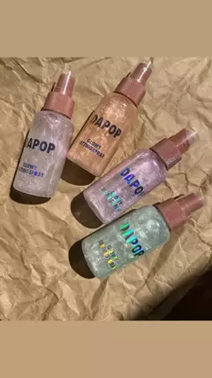 Fijador de maquillaje con Glitter