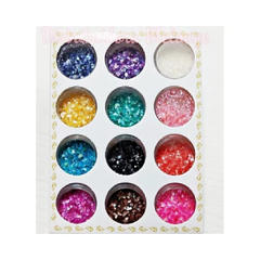 GLITTER KIT x 12 PARA DECORACION DE UÑAS