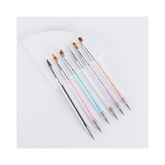 PACK X6 PINCELES + 6 DOTTINS PARA NAIL ART CITY GIRL