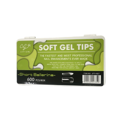 SOFT GEL TIPS SHORT BALLERINA x 600u - CITY GIRL