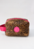 Neceser puffer print con fucsia