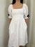 Vestido midi Amélia branco - Dylopi Store