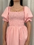 Vestido midi Amélia rosa