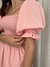 Vestido midi Amélia rosa - comprar online