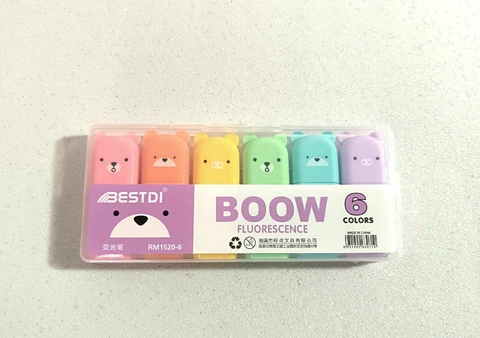 MINI MARCA TEXTO FUN URSINHO FOFO  6 cores