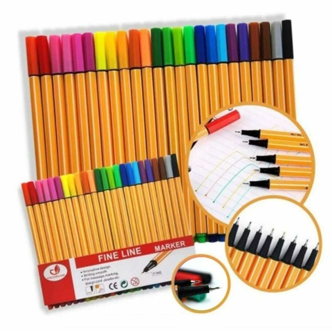 Este kit de canetas Fine Line é perfeito para quem procura qualidade e variedade.

Composto por 48 canetas de cores diferentes, este conjunto é ideal para quem gosta de desenhar, escrever ou simplesmente colorir.

As canetas têm uma ponta fina de 0.5mm, p