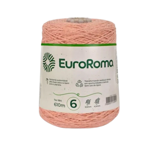Barbante 600g EuroRoma Salmão - 700 Fio N°06