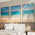Quadro Decorativo 3 Telas Paisagem Mar Praia Céu Aberto