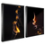 Quadro Decorativo 2 Telas Fogo Fumaça I