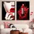 Quadro Decorativo 2 Telas Beleza Maquiagem Batom Vermelho