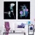 Quadro Decorativo 2 Telas Beleza Maquiagem Pó Colorido Pincel Kabuki