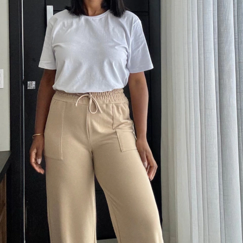 Calça Pantalona Moletinho