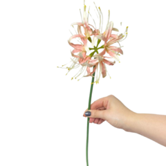 Lírio-aranha rosa claro permanente artificial