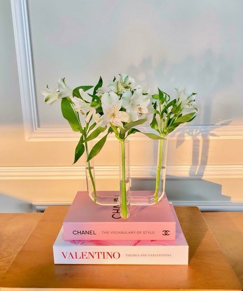 vaso 4 tubos grande vidro