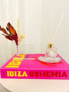 Imagem do Difusor cristal + platter de ágata com borda banhada