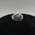 Anillo flor cuadrangular plata y oro - comprar online